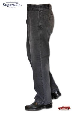 画像4: [限定アイテム]「Sugar & Co.」Daddys Pants uesd type シュガーアンドカンパニー ダディーズ パンツ ウォッシュ加工 [フェイド ブラック]