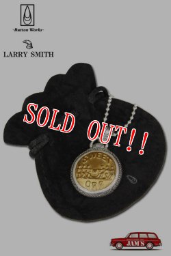 画像1: 「Button Works」×「Larry Smith」Vintage Button Necklace ボタンワークス × ラリースミス ヴィンテージボタン 懐中時計 シルバーネックレス [SWEET ORR]