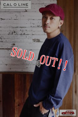 画像11: 「CAL O LINE」73 PRINT FOOT BALL T-SHIRTS キャルオーライン 波 プリント フットボールロンTee  CL202-008 [ネイビー]