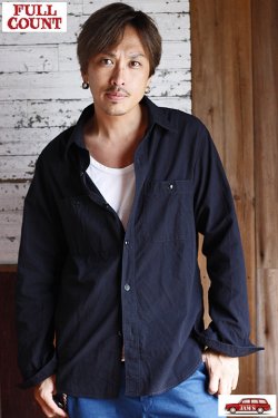 画像9: 「FULLCOUNT」BASIC CHAMBRAY SHIRT フルカウント ベーシック シャンブレーシャツ [ブラック]
