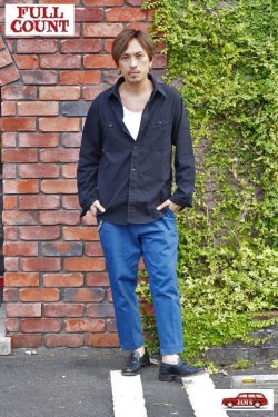 画像12: 「FULLCOUNT」BASIC CHAMBRAY SHIRT フルカウント ベーシック シャンブレーシャツ [ブラック]