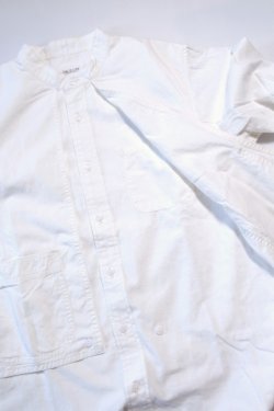 画像3: 「CAL O LINE」 STAND COLLAR PAINTER SHIRT キャルオーライン スタンドカラー シャンブレー ペインターシャツ CL202-032 [ホワイト]