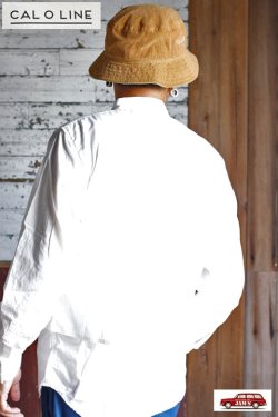 画像11: 「CAL O LINE」 STAND COLLAR PAINTER SHIRT キャルオーライン スタンドカラー シャンブレー ペインターシャツ CL202-032 [ホワイト]