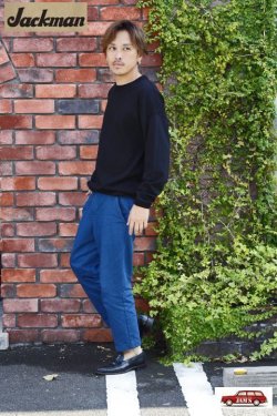 画像7: 「Jackman」Himo Long Sleeve T-Shirt ジャックマン ヒモ ロンTee JM5079 [ブラック]
