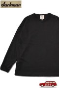 [再入荷]「Jackman」Himo Long Sleeve T-Shirt ジャックマン ヒモ ロンTee JM5079 [ブラック]