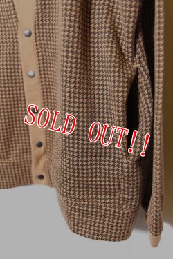 画像4: 「CAL O LINE」HOUNDS TOOTH HAORI CARDIGAN キャルオーライン ハウンド トゥス 羽織り カーディガン CL202-044 [ベージュ]