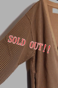 画像5: 「CAL O LINE」HOUNDS TOOTH HAORI CARDIGAN キャルオーライン ハウンド トゥス 羽織り カーディガン CL202-044 [ベージュ]