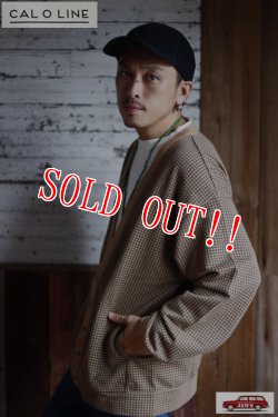 画像9: 「CAL O LINE」HOUNDS TOOTH HAORI CARDIGAN キャルオーライン ハウンド トゥス 羽織り カーディガン CL202-044 [ベージュ]