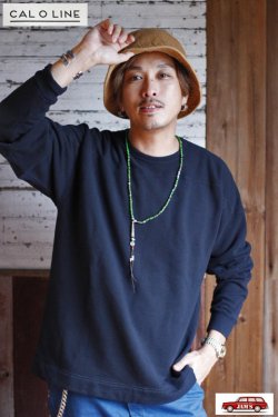 画像11: 「CAL O LINE」ORGANIC COTTON CREW SWEAT FOOTBALL キャルオーライン オーガニックコットン クルーネックスウェット フットボール CL202-003 [ブラック]