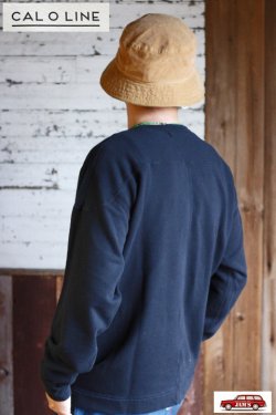 画像9: 「CAL O LINE」ORGANIC COTTON CREW SWEAT FOOTBALL キャルオーライン オーガニックコットン クルーネックスウェット フットボール CL202-003 [ブラック]