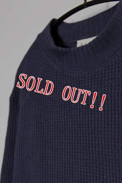 画像2: 「Jackman」 Waffle Mid-Neck ジャックマン ワッフル ミッドネック JM7653　「ダークネイビー」