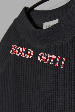 画像2: 「Jackman」 Waffle Mid-Neck ジャックマン ワッフル ミッドネック JM7653　「ブラック」