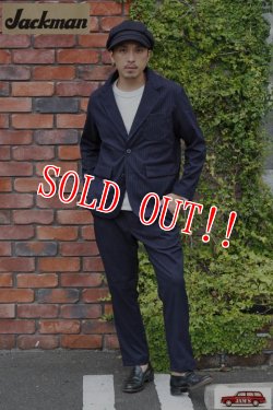 画像15: 「Jackman」 Stretch Jacket ジャックマン ストレッチジャケット ストライプ柄 JM8066 [ネイビー]