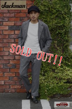 画像7: 「Jackman」 Stretch Trousers ジャックマン ストレッチトラウザーズ ヘリンボーン柄 JM4066 [グレー]