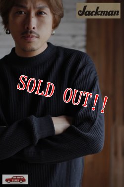 画像10: 「Jackman」 Waffle Mid-Neck ジャックマン ワッフル ミッドネック JM7653　「ブラック」