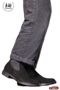 画像12: [旧価格・廃盤モデル]「MAKERS」VITTORIA COW SUEDE メイカーズ ヴィットリア カウスエード レザー [ブラック]