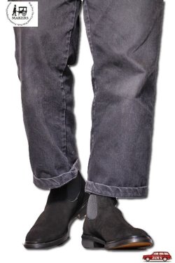 画像11: [旧価格・廃盤モデル]「MAKERS」VITTORIA COW SUEDE メイカーズ ヴィットリア カウスエード レザー [ブラック]