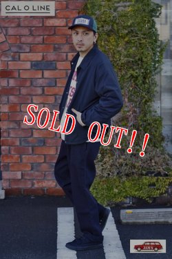 画像8: 「CAL O LINE」2TUCK KARSEY TROUSERS キャルオーライン ２タックカルゼトラウザー CL202-091 [ネイビー]