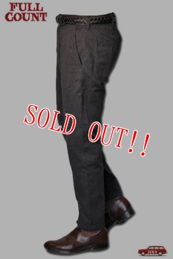 画像4: 「FULLCOUNT」Twisted Heather Tapered Trousers フルカウント ツイステッドヘザー テーパードトラウザーズ [ブラック]