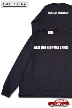 画像1: 「CAL O LINE」WESTSIDE BANKS L/S Tee キャルオーライン ウエストサイド バンクス プリント 長袖Tシャツ  CL211-055 [ブラック]