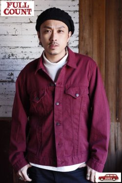 画像11: 「FULLCOUNT」Drill Type 3rd Jacket フルカウント カツラギ素材 サードタイプ カラージャケット  [マルーン]