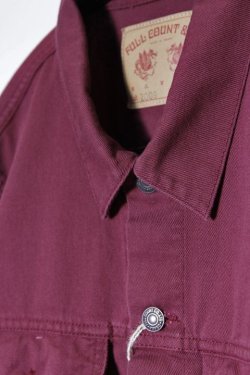 画像2: 「FULLCOUNT」Drill Type 3rd Jacket フルカウント カツラギ素材 サードタイプ カラージャケット  [マルーン]
