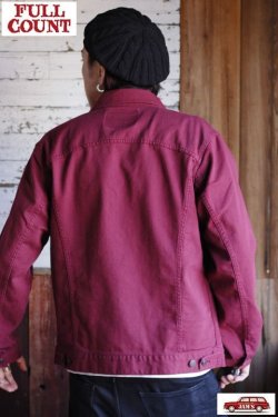 画像10: 「FULLCOUNT」Drill Type 3rd Jacket フルカウント カツラギ素材 サードタイプ カラージャケット  [マルーン]