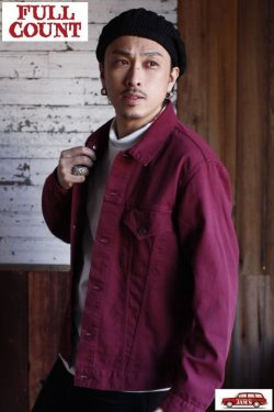 画像9: 「FULLCOUNT」Drill Type 3rd Jacket フルカウント カツラギ素材 サードタイプ カラージャケット  [マルーン]