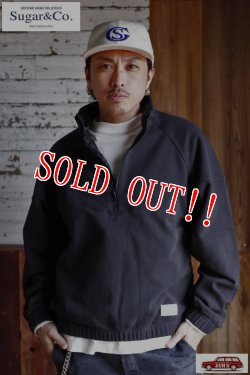 画像7: 「Sugar & Co.」Team Sweat シュガーアンドカンパニー チームスウェット ハーフジップ [ブラック]
