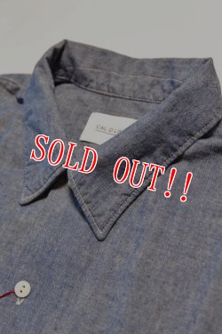 画像2: 「CAL O LINE」CHAMBRAY S/S SHIRT キャルオーライン シャンブレー 半袖シャツ CL211-042 [ブルー]