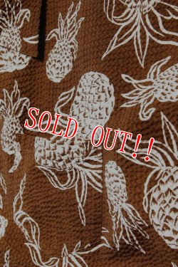 画像3: 「CAL O LINE」CATALINA SHIRT キャルオーライン カタリナシャツ リップル生地 CL211-048P [パイナップル]