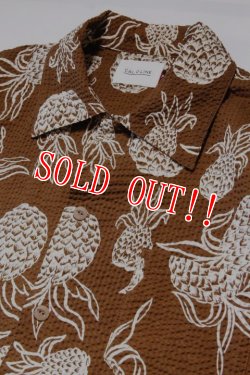 画像2: 「CAL O LINE」CATALINA SHIRT キャルオーライン カタリナシャツ リップル生地 CL211-048P [パイナップル]