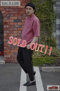 画像9: 「CAL O LINE」CATALINA SHIRT キャルオーライン カタリナシャツ リップル生地 CL211-048 [ピンク]