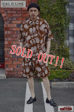 画像7: 「CAL O LINE」CATALINA SHIRT キャルオーライン カタリナシャツ リップル生地 CL211-048P [パイナップル]