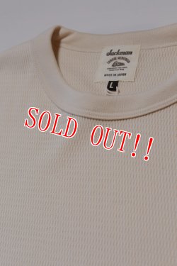 画像2: 「Jackman」Thermal Drop Crew 8/Sleeve T-Shirt ジャックマン サーマル ドロップ 8分袖 ヒモTee JM7112 [アイボリー]