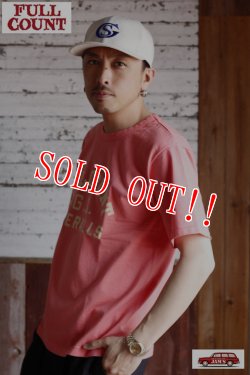 画像7: 「FULLCOUNT」GOOD LUCK OVERALLS T-Shirt フルカウント グッドラックオーバーオールズ プリント半袖Tシャツ  [フェードレッド]