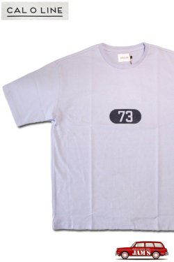 画像1: 「CAL O LINE」”73” S/S Tee キャルオーライン 波（ナミ） プリント 半袖Tシャツ  CL211-074 [サックス]
