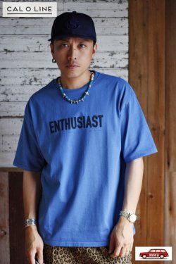 画像5: 「CAL O LINE」ENTHUSIAST S/S Tee キャルオーライン エンスージアスト（熱狂的）プリント 半袖Tシャツ  CL211-076 [ブルー]