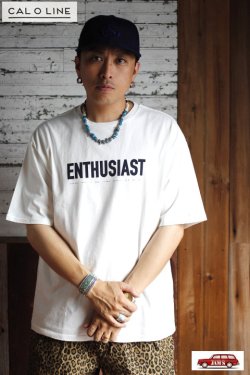 画像5: 「CAL O LINE」ENTHUSIAST S/S Tee キャルオーライン エンスージアスト（熱狂的）プリント 半袖Tシャツ  CL211-076 [ホワイト]
