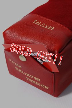 画像4: [JAMS10周年限定10個]「CAL O LINE」「SEAN & BEN」「JAMS」FUR JOE BAG JAMS relieves TENSION キャルオーライン 別注 巾着 ファー＆レザーバッグ CSW-121 JM [レッド]