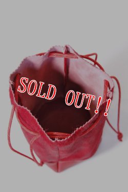 画像6: [JAMS10周年限定10個]「CAL O LINE」「SEAN & BEN」「JAMS」FUR JOE BAG JAMS relieves TENSION キャルオーライン 別注 巾着 ファー＆レザーバッグ CSW-121 JM [レッド]