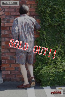 画像9: 「CAL O LINE」CALIFORNIA PAISLEY B.D. SHIRT キャルオーライン カリフォルニア ペイズリー柄 ボタンダウンシャツ CL211-021P [カーキ]