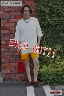 画像6: 「CAL O LINE」×「YUKI D.Y.E」TIE DIE SWEAT SHORTS キャルオーライン タイダイ スウェットショーツ CYW-116 [イエロー]