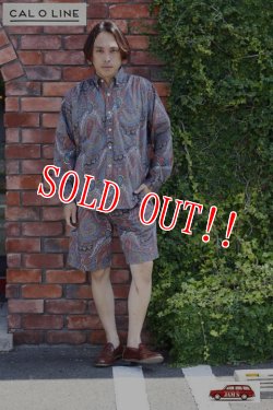 画像7: 「CAL O LINE」CALIFORNIA PAISLEY B.D. SHIRT キャルオーライン カリフォルニア ペイズリー柄 ボタンダウンシャツ CL211-021P [カーキ]