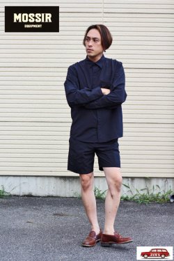 画像11: [SALE 40%off]「MOSSIR」 Port Town Long Sleeve Shirt モシール ポートタウン サプレックスナイロン素材 長袖シャツ MOST006 [ブラック]