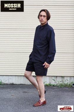 画像9: [SALE 40%off]「MOSSIR」 Port Town Long Sleeve Shirt モシール ポートタウン サプレックスナイロン素材 長袖シャツ MOST006 [ブラック]