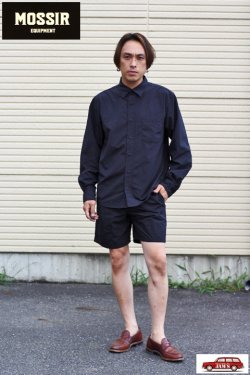 画像8: [SALE 40%off]「MOSSIR」 Port Town Long Sleeve Shirt モシール ポートタウン サプレックスナイロン素材 長袖シャツ MOST006 [ブラック]