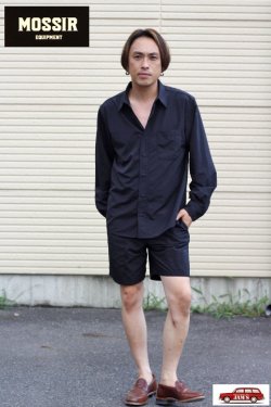 画像12: [SALE 40%off]「MOSSIR」 Port Town Long Sleeve Shirt モシール ポートタウン サプレックスナイロン素材 長袖シャツ MOST006 [ブラック]