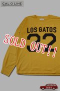 「CAL O LINE」LOS GATOS 32 FOOT BALL L/S Tee キャルオーライン ナンバリングプリント フットボール 長袖Tシャツ  CL212-001 [イエロー]
