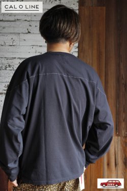 画像9: 「CAL O LINE」LOS GATOS 32 FOOT BALL L/S Tee キャルオーライン ナンバリングプリント フットボール 長袖Tシャツ  CL212-001 [ブラック]
